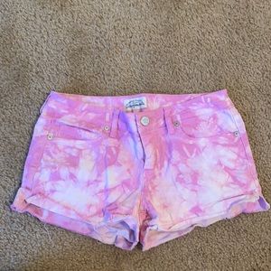 Pink and white shorts